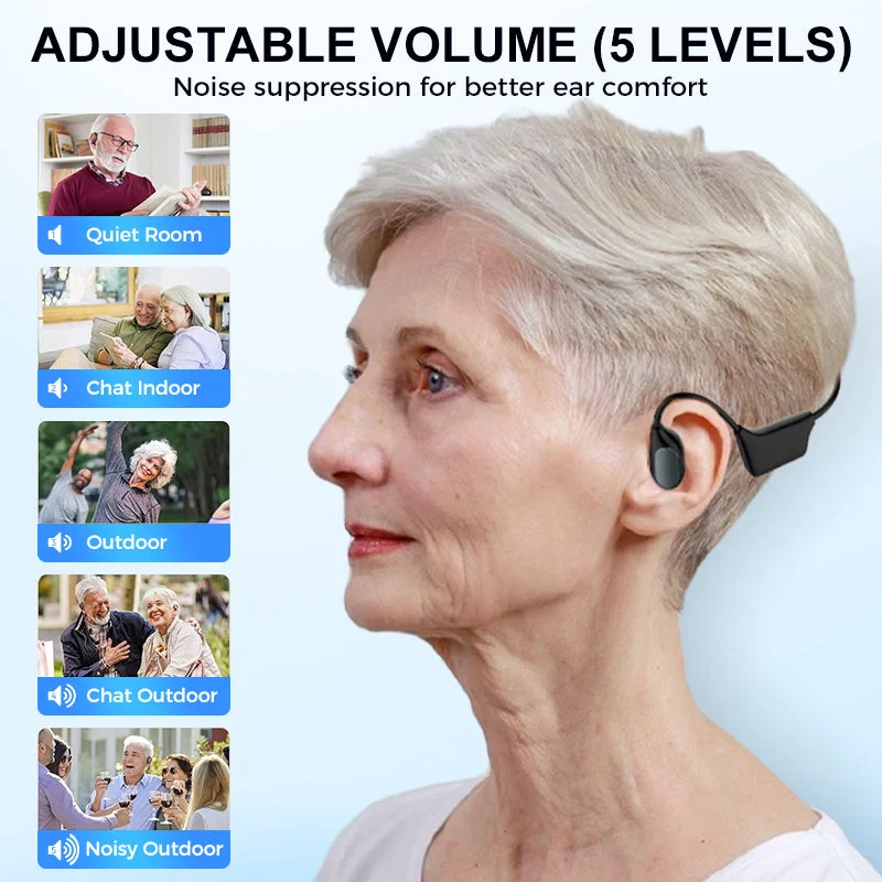 🎄💖 💥 Limited Holiday Offer!🔥YUNPSO™ Bone Conduction Smart Hearing Aid Bluetooth Earphones