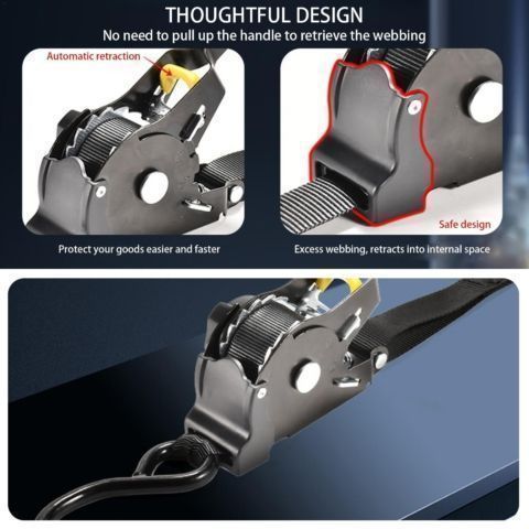 ๐ Limited Time โ Upgraded 2025 Retractable Ratchet Strap (Perfect Gift for Men๐)